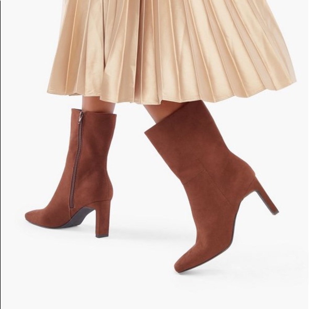 NWT - Suede Heeled Bootie